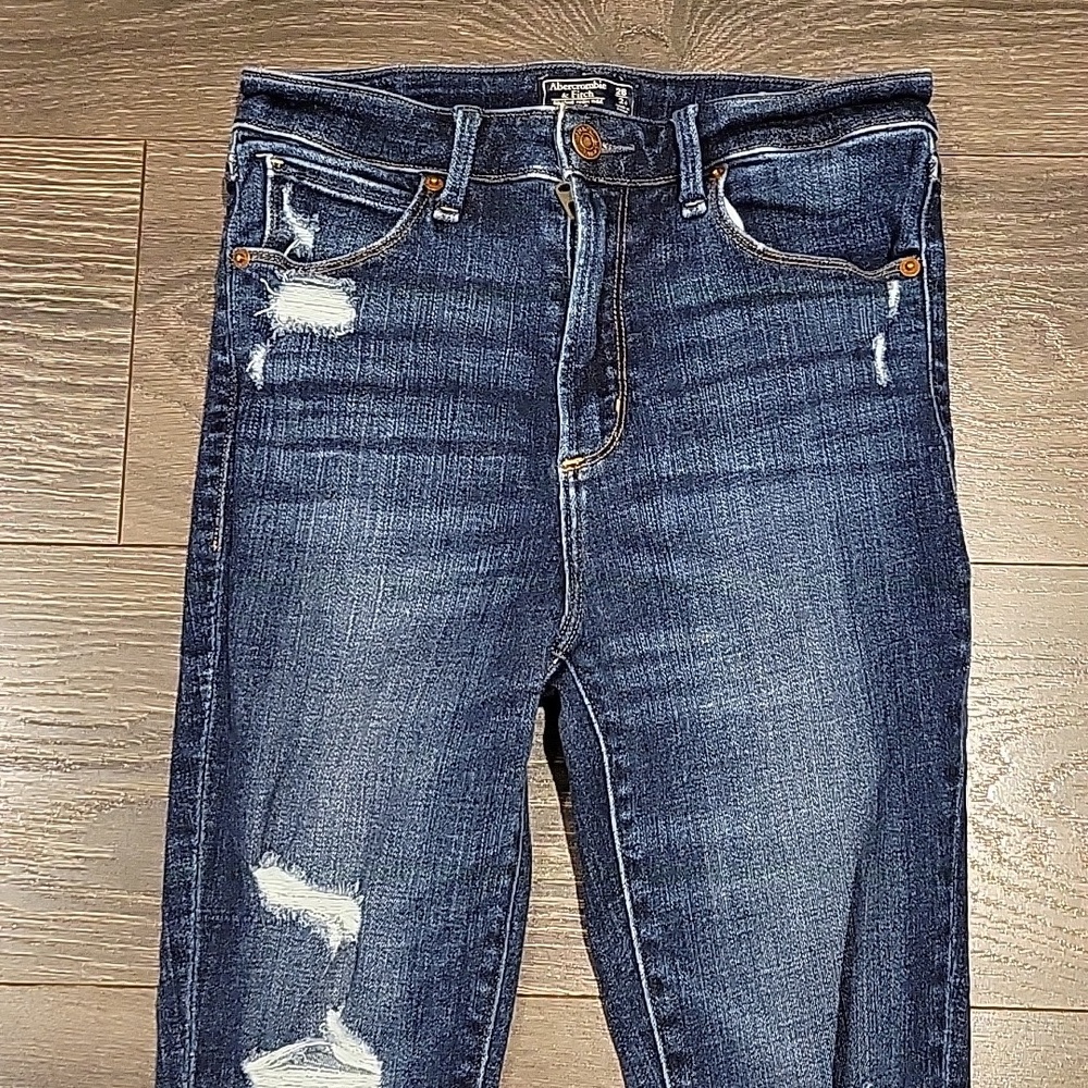 ❤️ ABERCROMBIE & FITCH SIMONE HIGH RISE ANKLE SKINNY JEANS, 2S (26 SHORT) - Picture 3 of 7